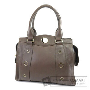 Celine logo embossed leather handbag